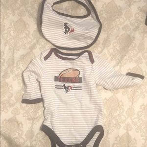 Texans onesie with bib